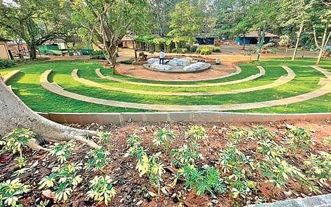 Landscaping work under way at  Bal Bhavan in Bengaluru. (File Photo | EXPRESS)