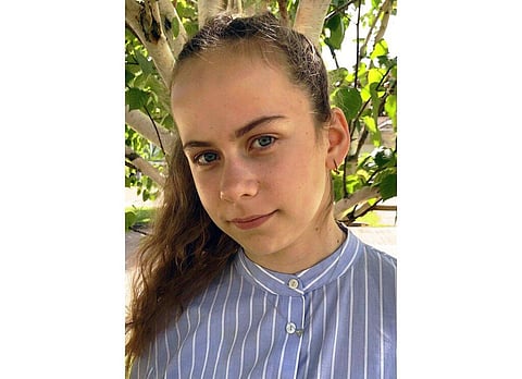 Yeva Skalietska, a 12-year-old refugee from the Russian invasion of Ukraine who wrote a book called “You Don’t Know What War Is: The Diary of a Young Girl from Ukraine'. (Photo | AP)