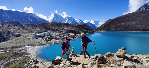 To the peak of rising sun