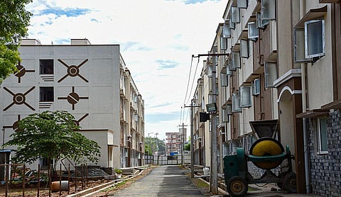 The newly-constructed TNUHDB colony near Gandhi Market in Tiruchy | M K Ashok Kumar