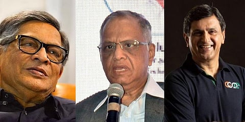 S M Krishna, R Narayana Murthy and Prakash Padukone(Photo | EPS, PTI)