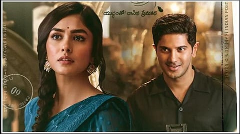 Mrunal Thakur and Dulquer Salmaan in  'Sita Ramam'.