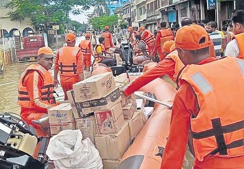 NDRF third Battalion jawans step up for flood relief in Assam