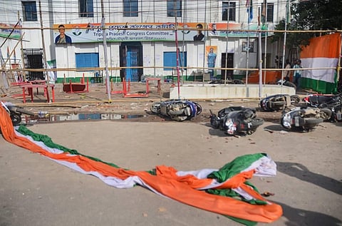 Tripura Congress chief among 19 injured in clash with BJP after bypoll results