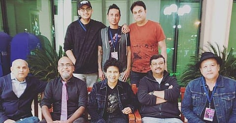 Late singer KK with his team. (Photo | Taamara @ Instagram)
