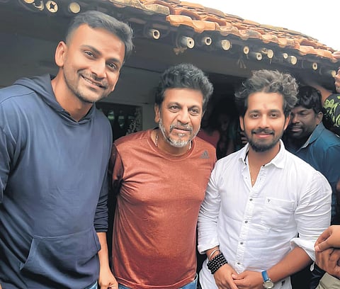 Dhananjay, Shivarajkumar and Pruthvi Ambaar