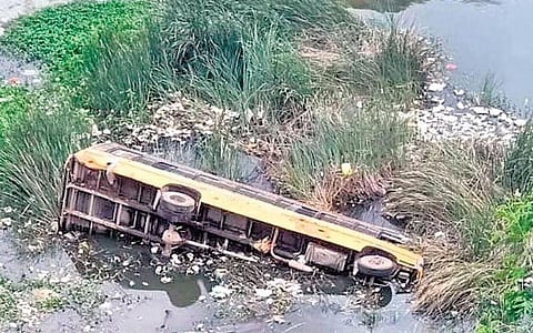 The bus belongs to a private school in HSR Layout  | Express