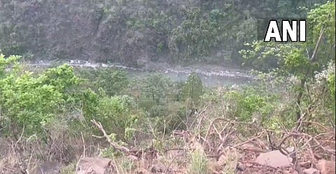 Local administration and SDRF teams engaged in rescue work. NDRF team rushed to spot. (Photo | ANI Twitter)