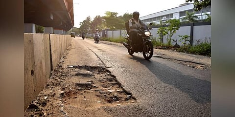 The damaged roads in Coimbatore | Express