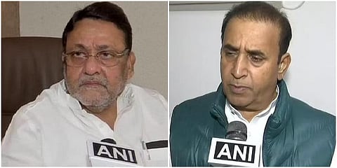 Maharashtra minister Nawab Malik (L) and his former colleague Anil Deshmukh (File photo| ANI)