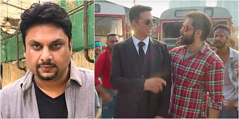 Director Raj Mehta (L) and a still from 'Selfiee'. (Photo| YouTube screengrab)