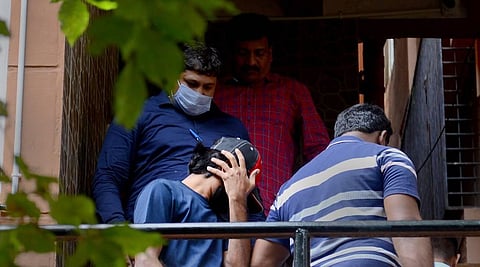 Mohammed Zubair, the co-founder of fact-checking website Alt News, being brought by the Delhi Police to Bengaluru, Thursday, June 30, 2022. (Photo | PTI)