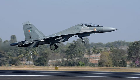 Image of Indian Air Force's Sukhoi Su-30 MKI. (File Photo | EPS)