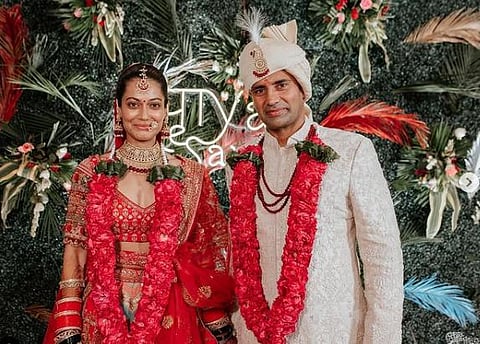 Actor Payal Rohatgi, on July 9, tied the knot with wrestler Sangram Singh in Agra. (Photo | Sangram Singh Instagram)