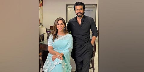 Actor Ram Charan with his wife Upasana Konidela (Photo | Upasana Konidela Twitter)