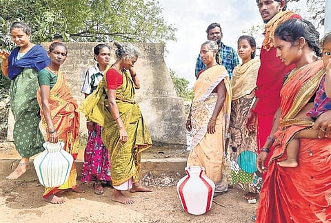 Tribals of Samuthiram Panchayat in Manapparai Taluk in Tiruchy district have no access to potable water due to alleged discrimination by upper caste. (Photo| EPS)