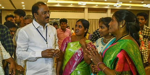 The commission organised an introductory meeting with leaders of various Scheduled Tribes from different parts of Andhra Pradesh. (Photo | Express)
