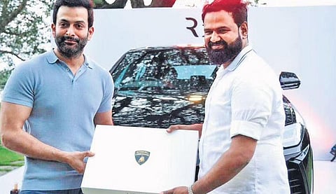 Actor Prithviraj receives the key of the 2019 model Lamborghini Urus