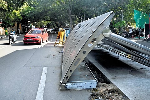 The Greater Chennai Corporation is set to convert around 1,000 bus shelters in the city to modern stainless shelters. (Photo| Martin Louis, EPS)