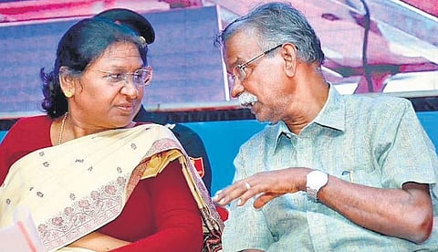 President-elect Droupadi Murmu during a visit to Dale View — a social development agency— in the state capital a few years ago