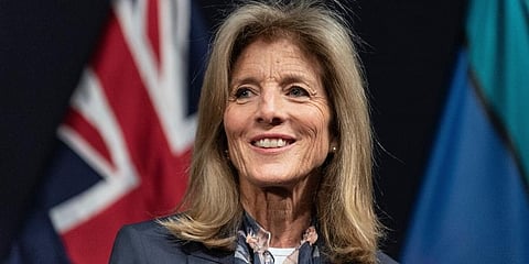 United States' Ambassador to Australia Caroline Kennedy speaks on her arrival at Sydney International Airport in Sydney, Friday. (Photo | AP)