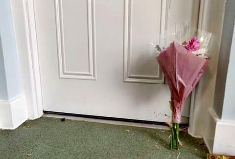 Flowers are left in front of the house after Sheila Seleoane's remains were found ( Photo| BPM Media)