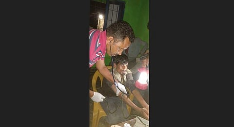 The health condition of the labourers is being monitored by a medical team. (Photo | EPS)
