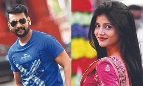 From left filmmaker Devarajkumar and lead actress Samruddhi Shukla. (Photo | Cinema Express)