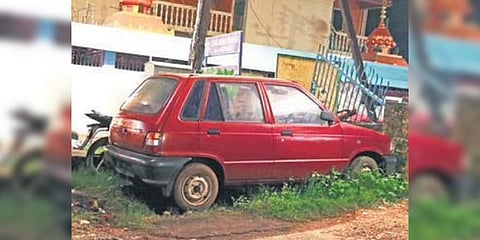 A car lying abondoned in Capital City.