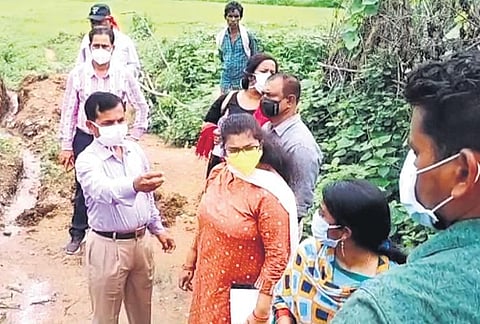 Members of health team visiting Jatgarh village in Komna block | Express