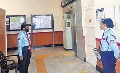 Token needs to be handed over to the security staffers manning the lift