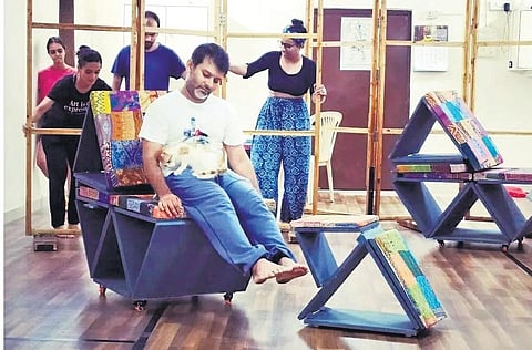 A rehearsal  session of Strictly Unconventional