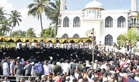 Hundreds of mourners attend the funeral of Mohammed Fazil on Friday