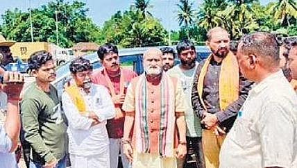 Pramod Muthalik was stopped at Hejamady checkpost on Friday