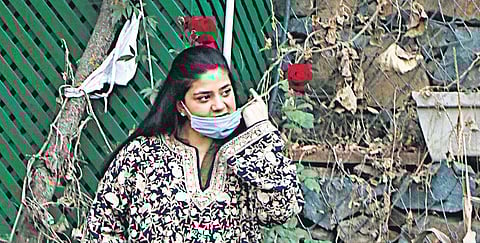 Iltija Mufti appears in video released by the PDP on social media. (Photo | EPS)