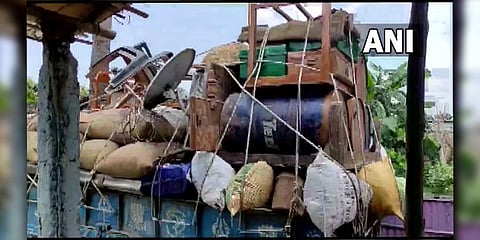 People were forced to leave their homes were submerged.(Photo | ANI)