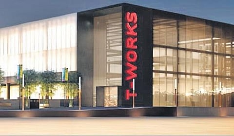The under-construction T-Works facility in Hyderabad