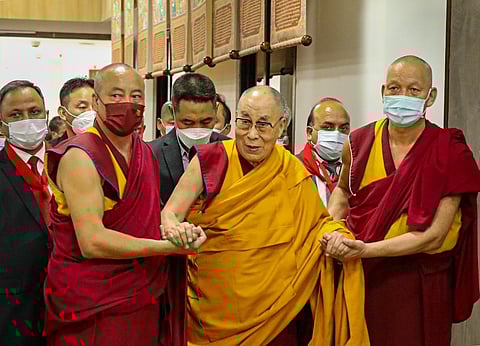 Tibetan spiritual leader the Dalai Lama inaugurates a museum on his 87th birthday, in Dharamshala, on July 6, 2022.