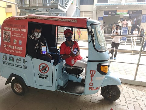 MetroRide autos are an economical first and last mile connectivity between Metro stations in Bengaluru. (Photo | EPS)