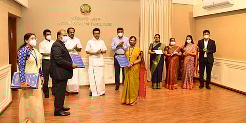 SASTRA TBI signed an MoU with TICEL Biopark in the presence of Chief Minister MK Stalin at the Secretariat. (Photo| EPS)