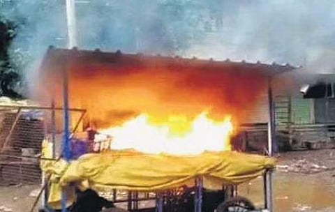 Clashes broke out between two groups in Kerur town near Badami on Wednesday | EXPRESS