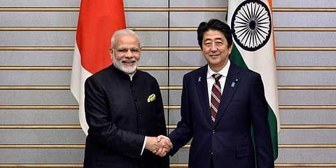 Prime Minister Modi and Shinzo Abe. (Photo | Reuters)