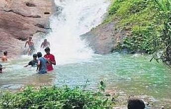‘Natural pool’ at the base of Areekkal waterfall