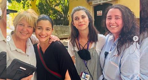 Alia Bhatt on the sets of her debut Hollywood film 'Heart of Stone'. (Photo | Alia Bhatt Instagram)