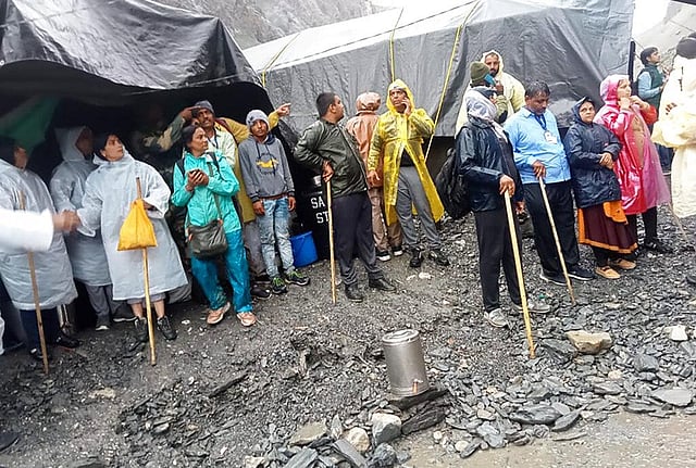 The Amarnath pilgrimage began on June 30 and tens of thousands of pilgrims have already visited the cave shrine where Hindus worship Lingam, a naturally formed ice stalagmite, as an incarnation of Shiva, the Hindu god of destruction and regeneration. The pilgrimage concludes on Aug. 11, a full-moon night that Hindus say commemorates Shiva revealing the secret of the creation of the universe. (Photo | AP)