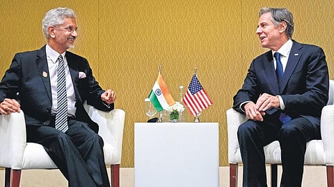 EAM S Jaishankar with US Secretary of State Antony Blinken.