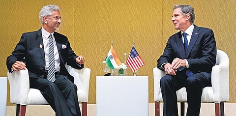 EAM S Jaishankar with US Secretary of State Antony Blinken in Bali | PTI