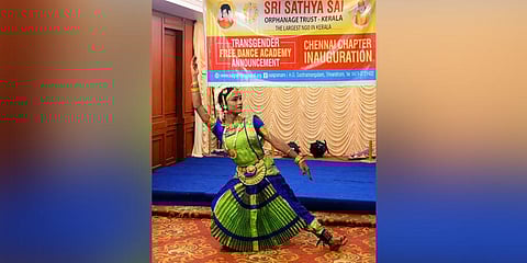 Vanitha performing at the inaugural event of a soon-to-be-launched dance school for transpeople in Chennai. (Photo | EPS)