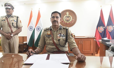 IPS Officer Sanjay Arora is taking charge as Delhi Police Commissioner at PHQ headquarters in New Delhi on  Monday. (Photo | Parveen Negi/EPS)
