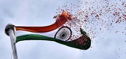 The Indian flag 